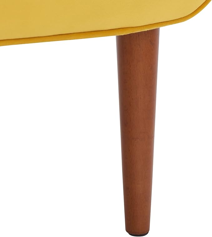 SAFAVIEH Home Collection Amina Mid-Century Modern Gold Velvet Accent Chair