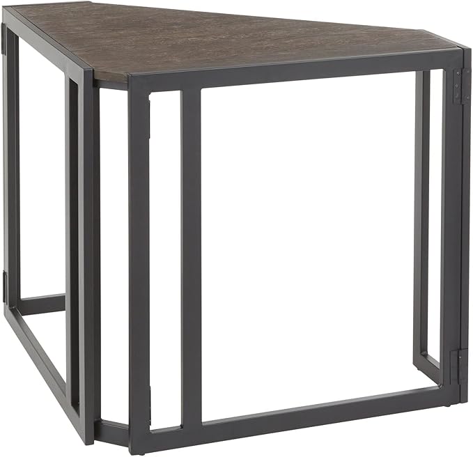 LumiSource Roman Corner Desk Home Office Desk Computer Desk Black Desk Small Desk for Bedroom Gaming Desk Farmhouse Desk