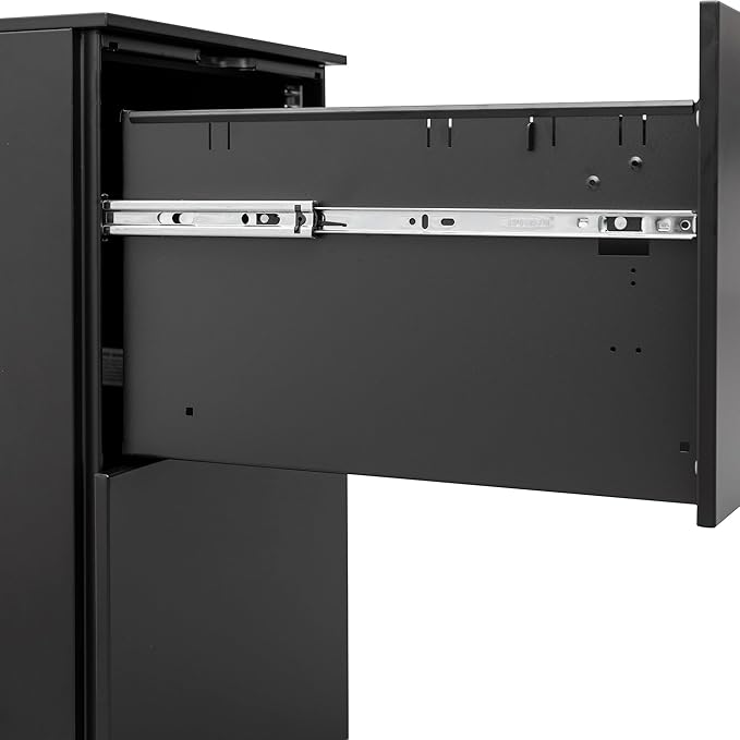 JULYFOX 2 Drawers Mobile File Cabinet W/Lock 27.2 inch Black Steel Filing Cabinet on Casters with 2 Keys Fully Extension Drawers Letter Legal A4 Size 300 lb Heavy Duty-Black