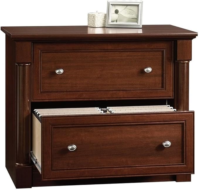 BOWERY HILL 2 Drawers 29.61 Lateral Cherry Engineered Wood Filing Cabinet Easy Assembly Stationary for Home Office