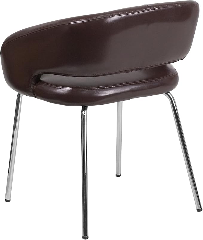 Flash Furniture Fusion Series Contemporary Brown LeatherSoft Side Reception Chair