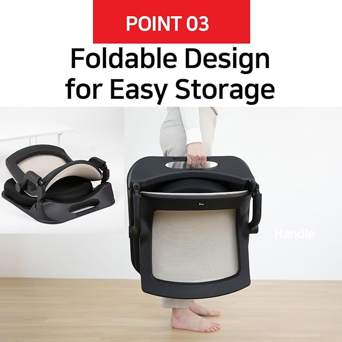 Patented Floor Chair with Back Support - Foldable Orthopedic Floor Chair for Adults/Children - Japanese Legless Seat for Meditation TV Pelvic Adjustment - Recliner with Back Support (Gray)