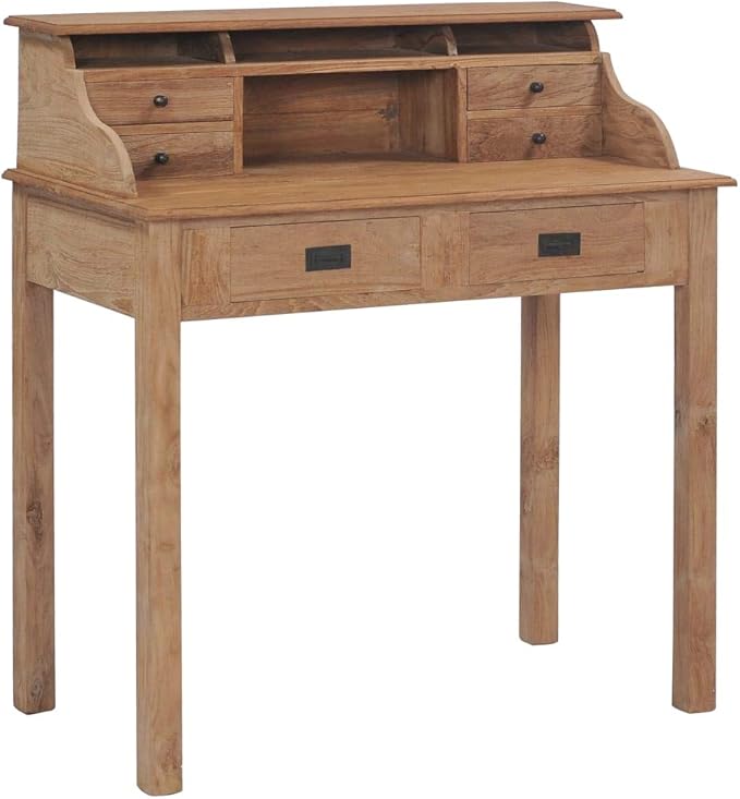Desk 90 x 50 x 100 cm Home Office Desk Study Table Office Table Bedroom Desk Solid Wood Teak