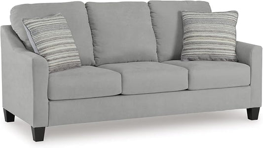 Signature Design by Ashley Adlai Casual Sofa with 2 Toss Pillows Light Gray
