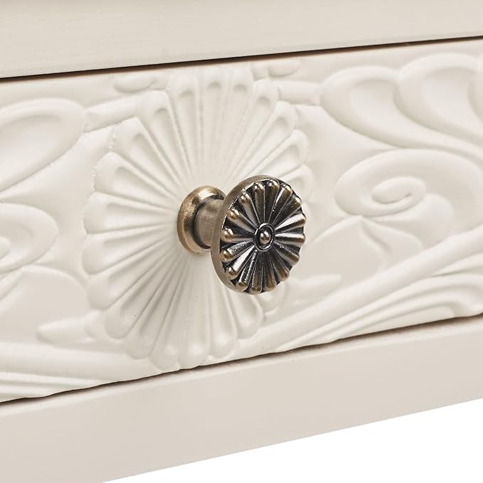 SAFAVIEH Home Collection Ryleigh Distressed White 2-Drawer Desk