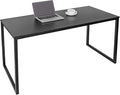 Computer Desk 47 Inches Wooden Simple Modern Sturdy Home Office Desk PC Laptop Notebook Study Student Writing Table for Home Office Workstation Easy to Assemble Black