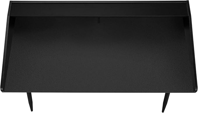 Computer Desk Home Office Laptop Storage Shelves 48 l Work Black Laminate Black Metal Contemporary Modern AZ414