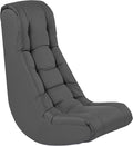 FDP Tufted Floor Rocker for Kids Teens and Adults Comfortable Ergonomic Chair for Reading Playing Video Games or Watching TV - Dark Gray 10488-DG