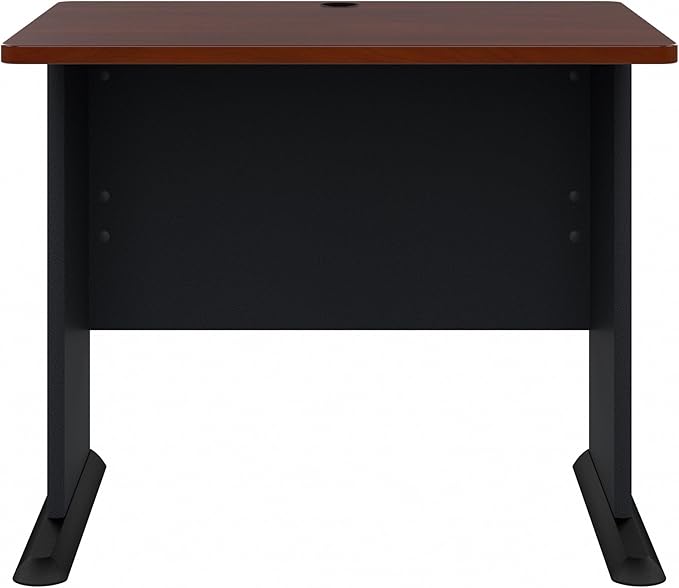 Bush Business Furniture Series C 72W x 36D Bow Front U Shaped Desk with Mobile File Cabinets in Hansen Cherry