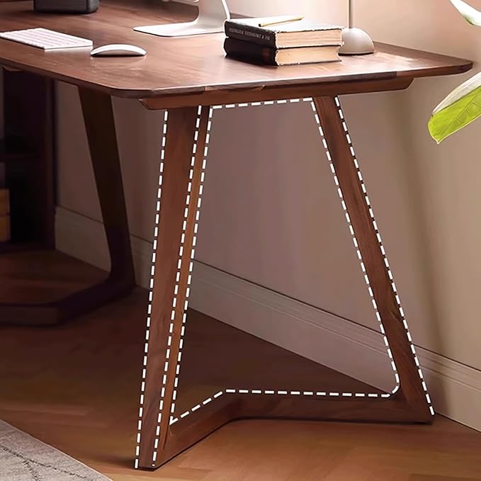 Wooden Home Office Desk Conference Table Study Writing Gaming Table Farmhouse Easy to Assemble for Living Room Home Office(Brown120x80cm/47x31.5in)