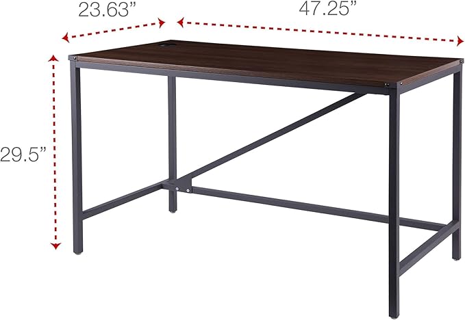 Alera Industrial Series Table Desk 47.25 X 23.63 X 29.5 Modern Walnut
