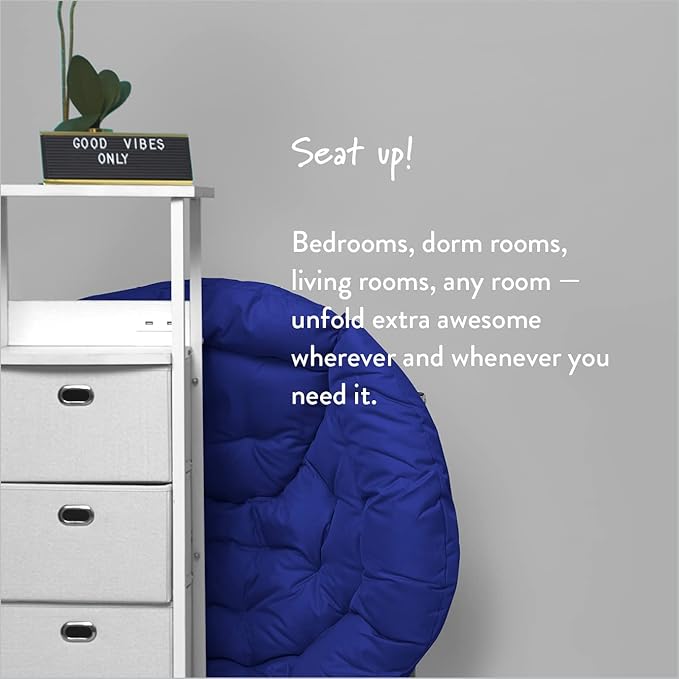 Urban Lifestyle Oversized Polycanvas Saucer Chair Navy