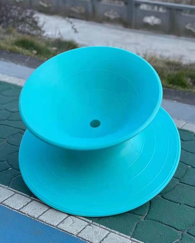 ZIMGOD 360° Swivel Gyro Chair Recliner Rotating Gyro Spun Chair for Sense Training Bedroom Living Room Camping Backyard Relaxing Chaise Chair 11 Colors (Color : Light Blue)
