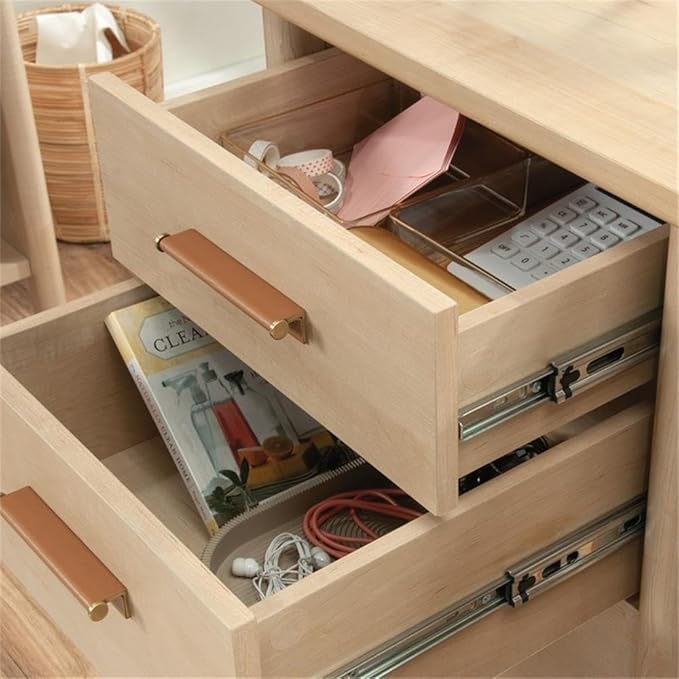 Sauder Whitaker Point Engineered Wood Desk in Natural Maple Finish