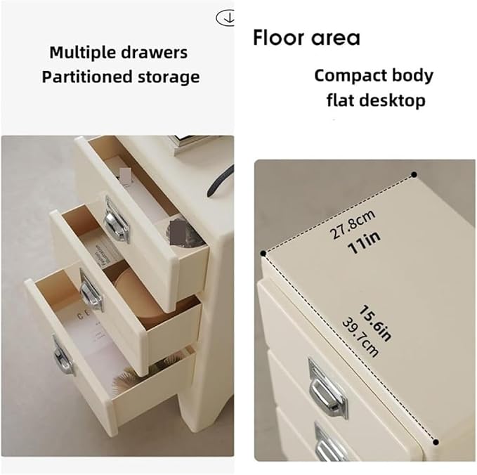 2/3/4/5 Floors Drawer File Cabinet -Retro Style Plastic File Cabinet for Under Desk Storagefor Home or Office Organization Storage CabinetSpace-Saving(31.7in Pink)