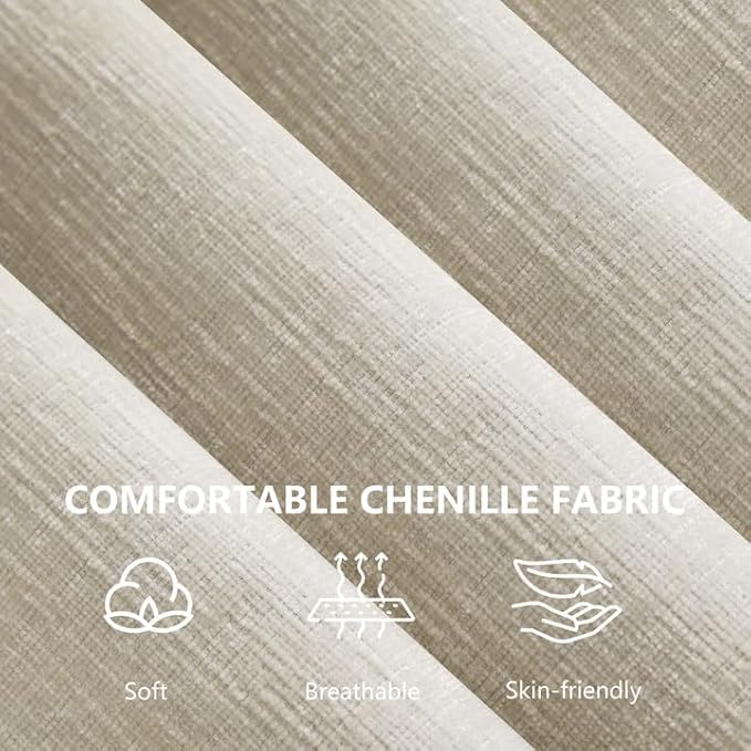 57 Oversized Boneless Chaise Lounge Chair with Ottoman Indoor Comfy Chenille Upholstered Sofa Bed with Armrest No Assembly Deep Seat Sleeper Armchairs Couch for Living Room Bedroom Beige