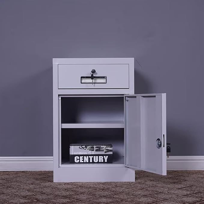 File Cabinet with 1 Drawers Metal Office Cabinet with LockOffice Filing Cabinet Under Desk Storage