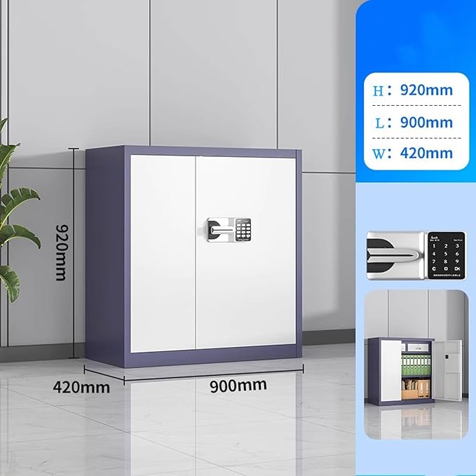 Steel Password File Cabinet Tin Cupboard Office Confidential Locker Lockable Filing Materials Storage Cabinets(B)