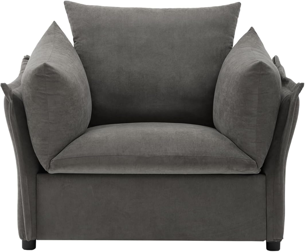 Modern Style Chenille Oversized Armchair Accent Chair Single Sofa Lounge Chair for Living Room Bedroom