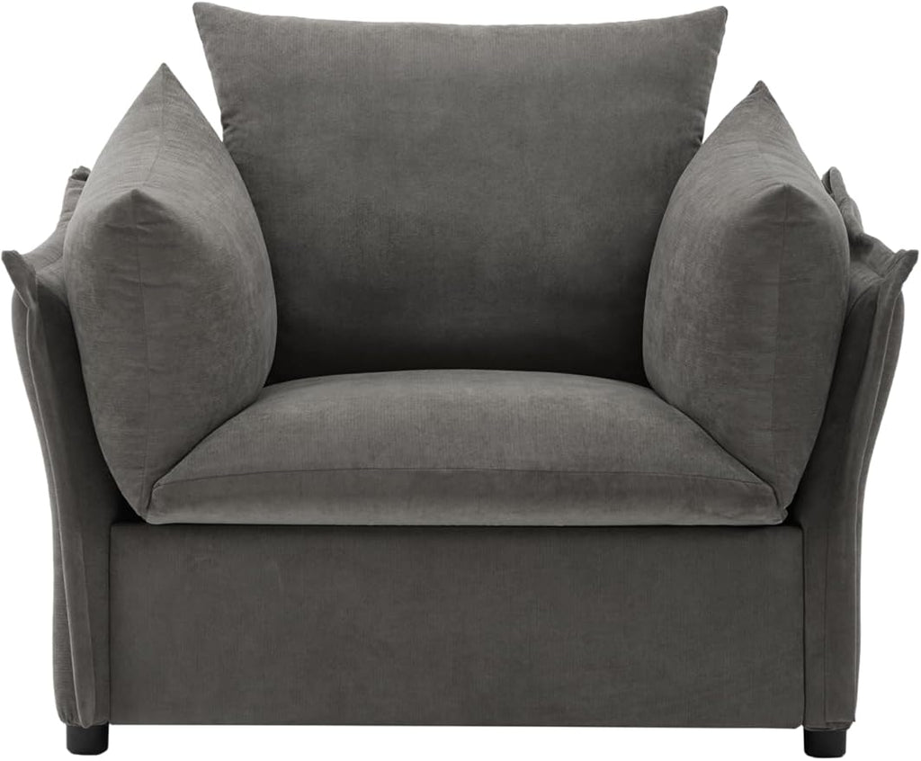 Modern Style Chenille Oversized Armchair Chair Single Sofa Lounge Chair for Living Room Bedroom