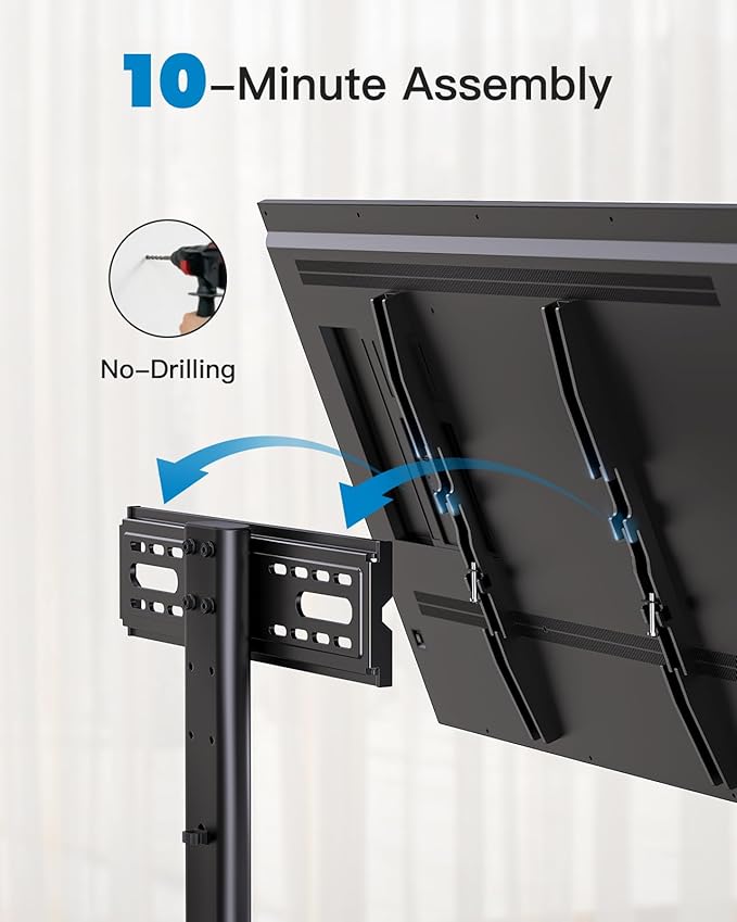 PERLESMITH Universal TV Stand Legs for 32-60 inch TVs Table Top TV Stand up to 88 lbs Height Adjustable Television TV Mount Universal TV Leg Base for Living Room &amp Bedroom VESA 400x400mm PSTVS
