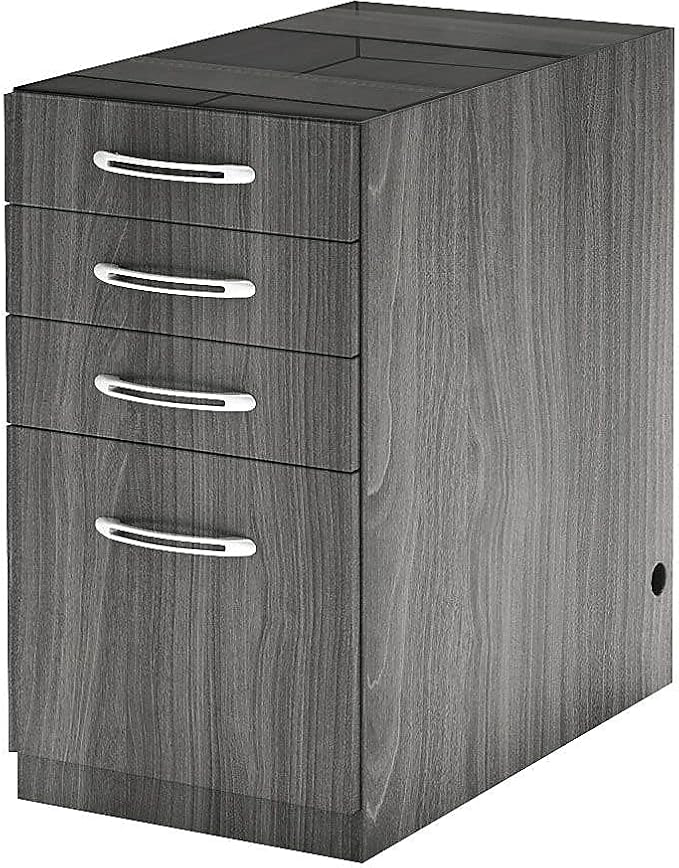 Safco APBBF26LGS Aberdeen 26D Desk Pedestal PBBF for use with Desk sold separately Gray Steel Tf