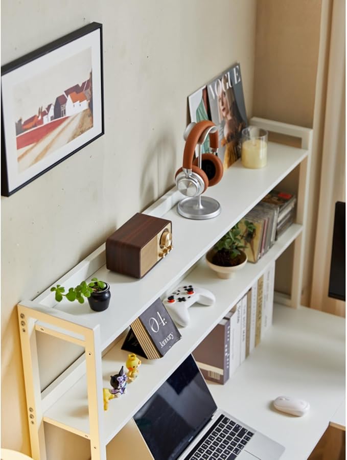 94.5 Inch L Shape Home Office Desk Computer Desk Gaming Desk with Storage Shelves Side Bag &amp Padded Stool for Small Space Compact Corner Desk PC Laptop Desk with Metal Frame &amp CPU Stand for