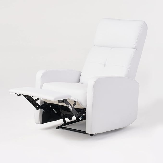 Christopher Knight Home Samedi PU Recliner White 26.25D x 37.25W x 40H in