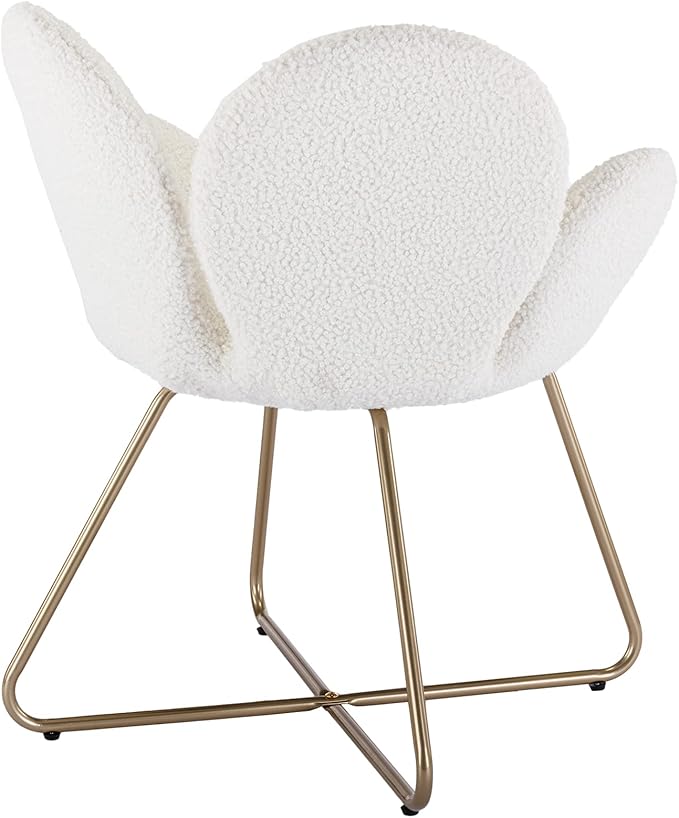 Modern Velvet Accent Chair Comfy Cute Upholstered Vanity Desk Chair w/Metal Legs Soft CushionArmchair for Living Room 2PC/Set