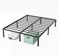 Sweetcrispy Queen Size 12 Inch Platform Bed Frame Heavy Duty Metal Foundation Frame Noise-Free Sturdy Steel Slats Underbed Storage No Box Spring Needed Quick Setup