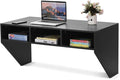 BestComfort Wall Mounted Desk Hutch 42.5inch Floating Laptop Table Writing Desk Home Office Workstation Hanging Computer Desk Modern Floating Console Media Storage Cabinet