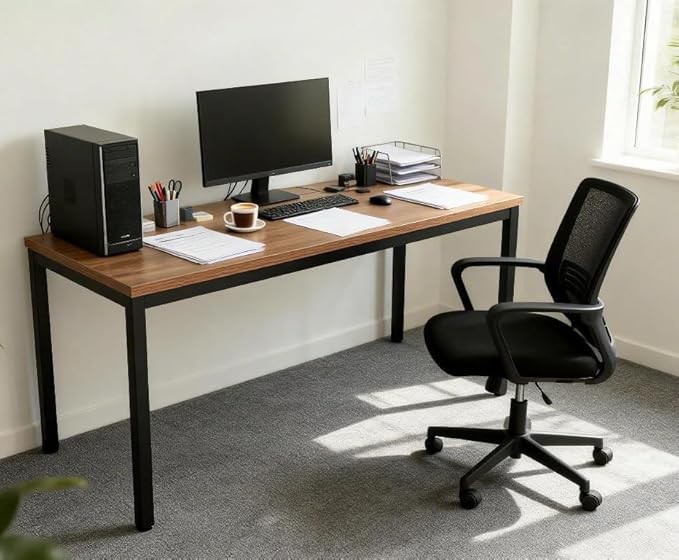 Simple and Sturdy 30x60 Inch Computer Desk - Modern Design for Home Office Perfect for Work and Study Multi-Purpose Table for Writing Dining and Workstation