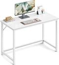 VASAGLE Computer Desk Office Work Desk 39.4 x 19.7 x 29.9 Inches for Study Bedroom Home Office Living Room Maple White and Cloud White ULWD041W44