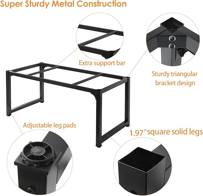 Large Computer Desk - 63 Inch Home Office Desks Study Student Writing Table Gaming Desk Wood Modern Simple Table with USB Ports Rustic + Black