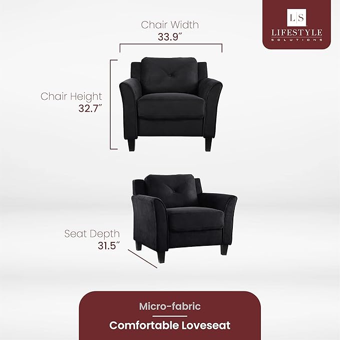 Lifestyle Solutions Grayson Armchair Black