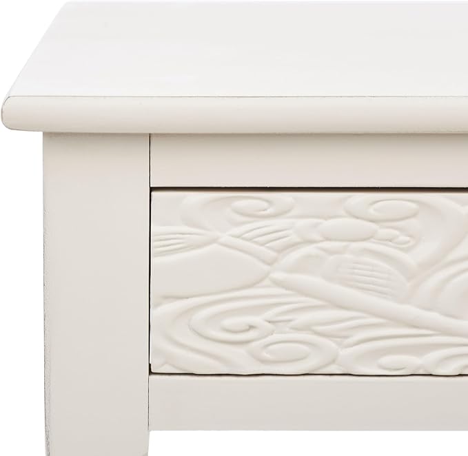 SAFAVIEH Home Collection Ryleigh Distressed White 2-Drawer Desk