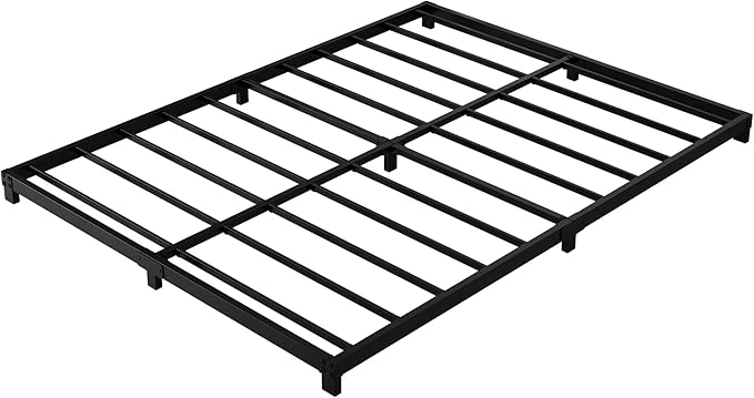 4 Inch King Size Bed Frame Heavy Duty Metal Platform Low King Bed Frame No Box Spring Needed Noise Free Easy Assembly Black