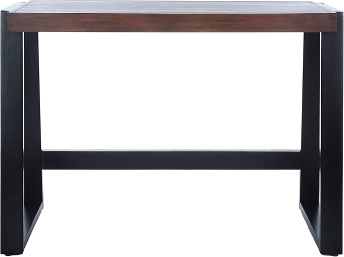 SAFAVIEH Home Collection Dennings Modern Farmhouse Walnut/Black Desk