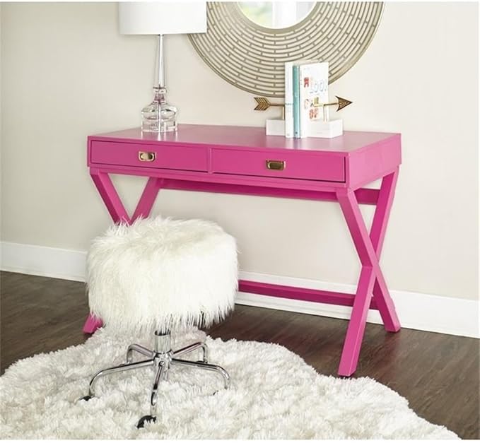 Riverbay Furniture Writing Desk in Raspberry Pink