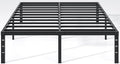 Metal Bed FrameKing Size Bed Frame with Storage SpaceHeavy Duty Sturdy Mattress FoundationEasy AssemblyNo Box Spring Needed Black16 InchKing
