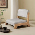 Japanese Floor Chair with Back SupportLow-Back Meditation Floor Seat with Soft CushionPortable Wood Armless Tatami Chair Meditation Living Room Bedroom Bay WindowReading