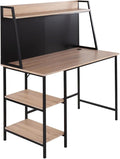 LumiSource Geo Shelf Desk Home Office Desk Computer Desk with Storage Small Desk for Bedroom Gaming Desk Contemporary Desk