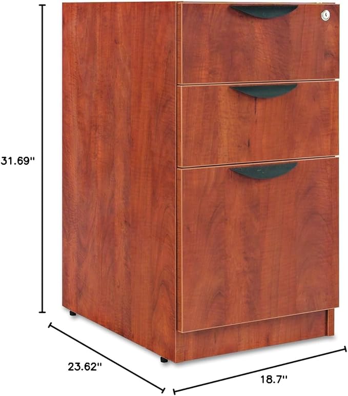 Alera Alera Valencia Series Full Pedestal File Left/Right 3-Drawers: Box/Box/File Legal/Letter Espresso 15.63 X 20.5 X 28.5