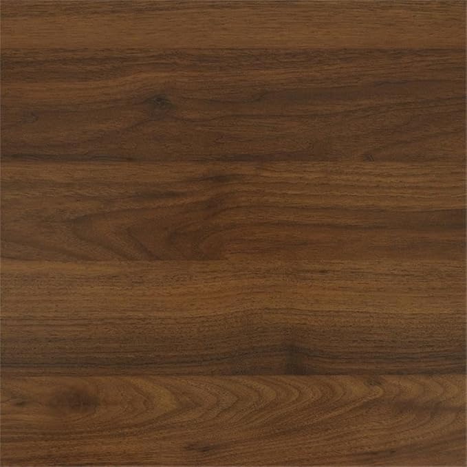 Pemberly Row Adjustable Height Desk 47.25 Wood Worksurface in Danish Walnut Black Steel Base Ergonomic Design Crank Height 27.75-47.5 in Home Office or Study Desk
