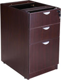 Mocha Deluxe Full Pedestal Box File Configuration Thermal Fused Melamine Construction with 3mm PVC Edge Banding Scratch Resistant Finish Full Extension Ball Bearing Slides Contemporary Design