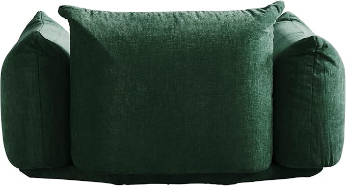 JACH Mid-Century Comfy Sofa Couch with Thick Cushion Chenille Single Accent Chair Deep Seat Couches 50 Plush Sofas Furniture for Small Spaces Living Room Bedroom Green