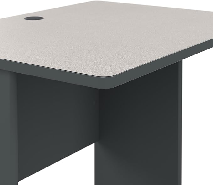 Bush Business Furniture Series A 36W Small Desk in White Spectrum and Slate Compact Computer Table for Home or Professional Office