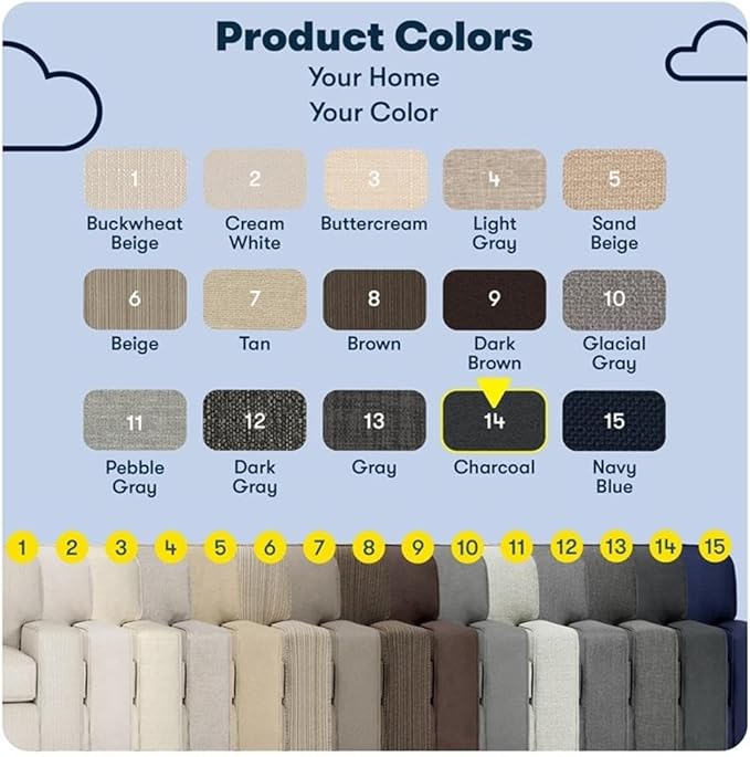 Pemberly Row 61 Track Arm Sofa Loveseat Charcoal Upholstered Polyester Fabric Removable Cushions and Covers Compact 2-Seater for Living Room or Home Office Modern Minimalist Design 450 lb