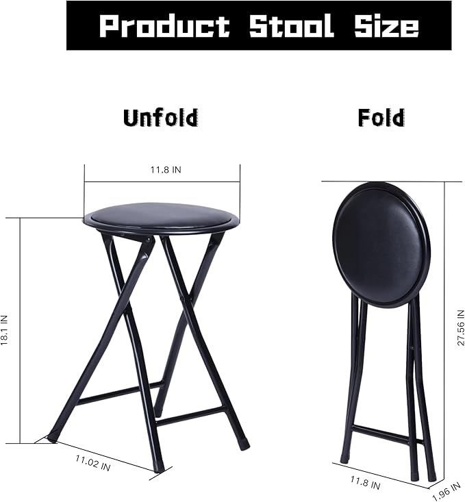 Homy Casa Folding Adjustable Laptop Table with Stool Set Portable Home Office Workstation Height Adjustable Standing Desk with Cup Holder Compact Computer Desk for Home Study &amp Small SpacesBl