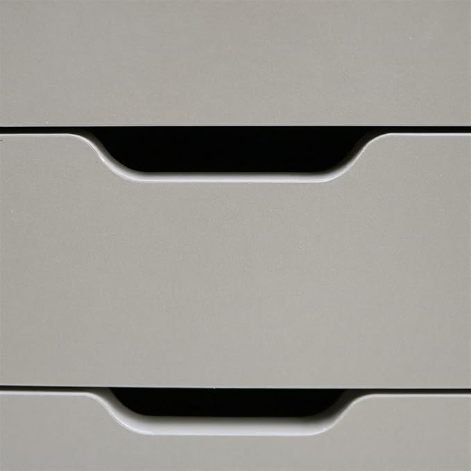 GLigeT Filing Cabinet 5 Drawer File Cabinet Office Pulley Movable File Cabinet Wooden Drawer Cabinet Office Storage Cabinet Low Cabinet File Storage Cabinets